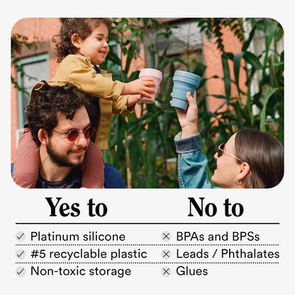 STOJO Titan Collapsible Travel Cup With Straw - Cashmere Gray, 24oz / 710ml - Reusable To-Go Pocket Size Silicone Cup for Hot & Cold Drinks - Camping and Hiking - Microwave & Dishwasher Safe