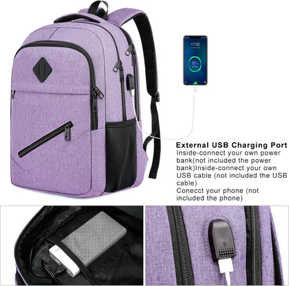 BIKROD Backpack for Girls Women, School Backpack for Teen Boys, Lightweight Casual High School Bookbag, Daily-use Travel Laptop Backpack with USB Charging Port Fits 15.6 Inch Notebook