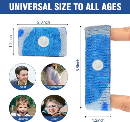 Motion Sickness Bands Anti Nausea Wristband for Adult and Kids Morning Sickness Relief for Pregnant Women Acupressure Nausea Relief for Car, Sea, Air Sickness - 2 Pairs Camo Blue, Camo Blue