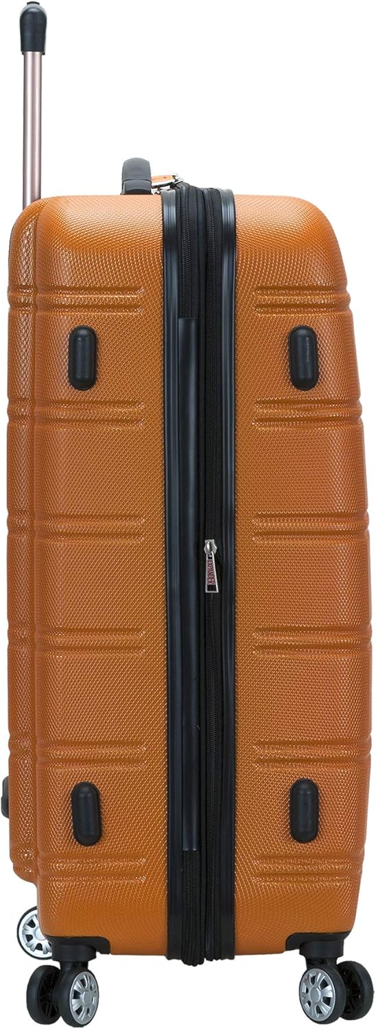Rockland Melbourne Hardside Expandable Luggage with Spinner Wheels, Orange, 2 Piece (20/28)