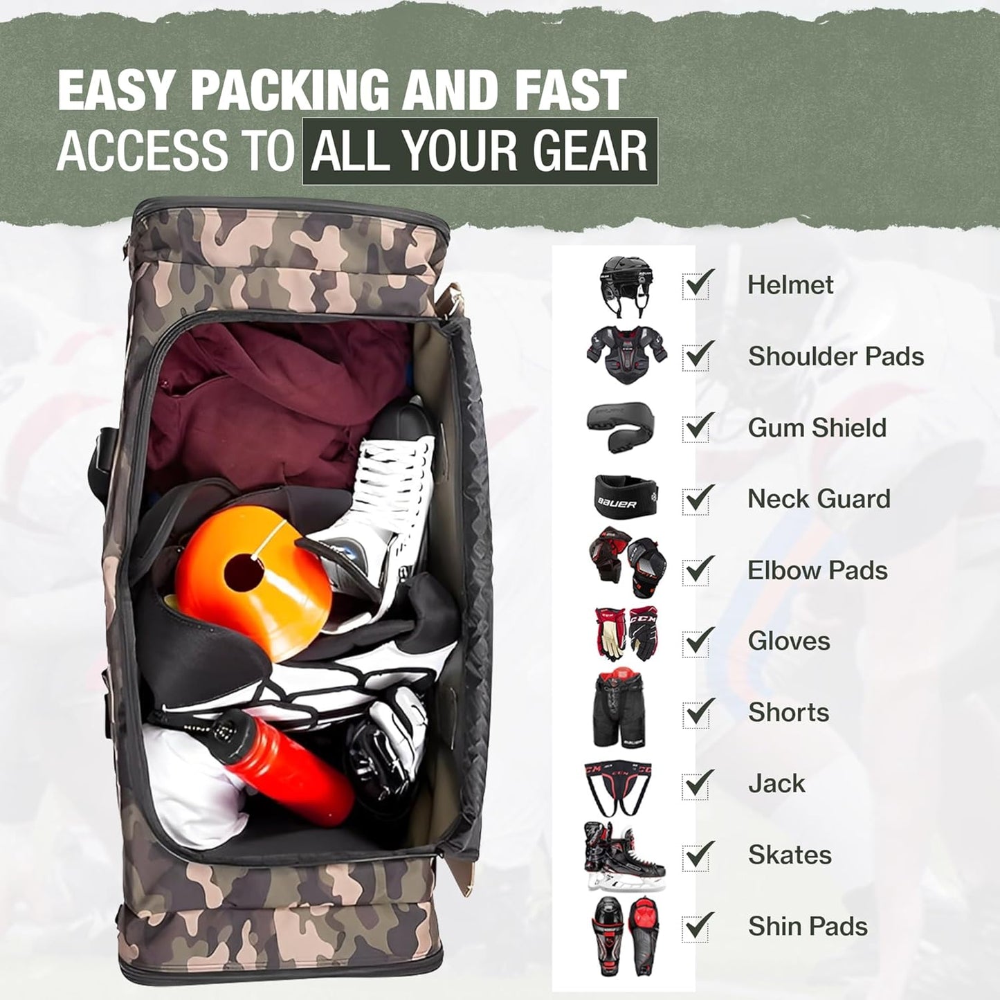 Jetstream Heavy Duty Multi Pocket Durable Sports Gym Equipment Travel Duffel Bag