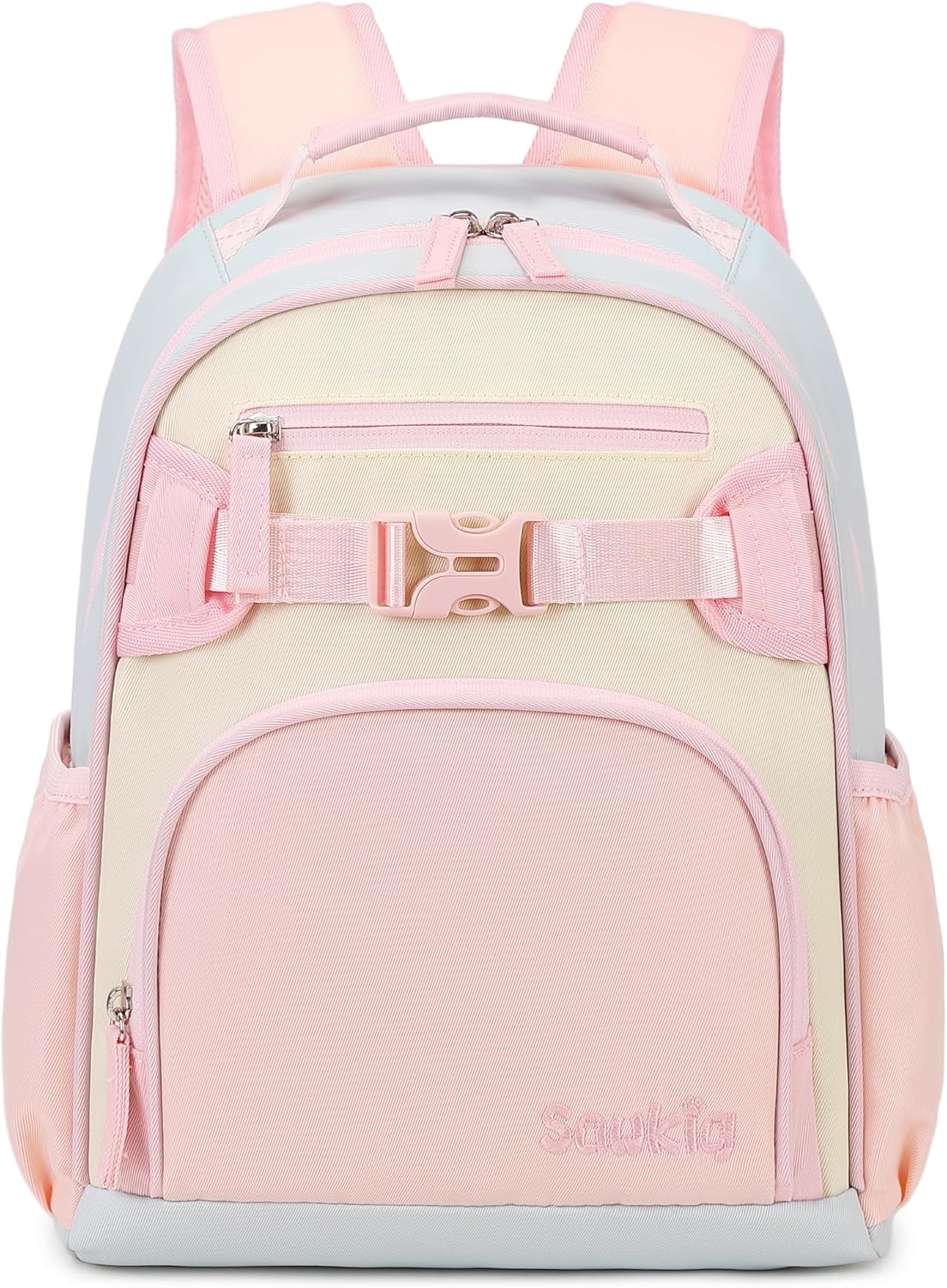Cute Mini Toddler Backpacks for Girls 2-4 Little Kids Backpack preschool Bookbag (Pink and Cream)