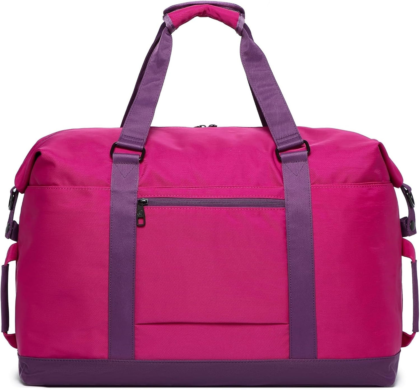 SUNNY BIRD Duffel with Utility Pouch, 40L Weekender Overnight Bag with Shoe Compartment for Travel and Sports (Purple)