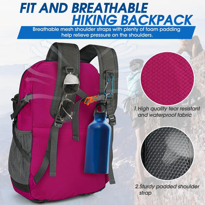 IGOLUMON Hiking Backpack 40L Packable Lightweight Camping Backpack Men Women Waterproof Hiking Daypack Outdoor Travel Daypack