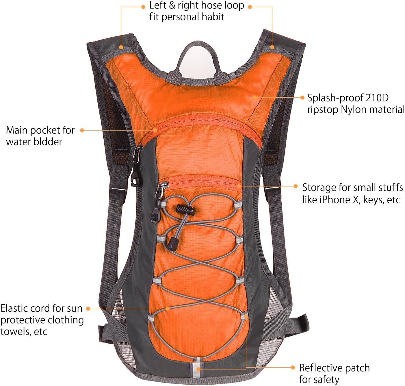 Unigear Hydration Pack Backpack with 70 oz 2L Water Bladder for Running, Hiking, Cycling, Climbing, Camping, Biking