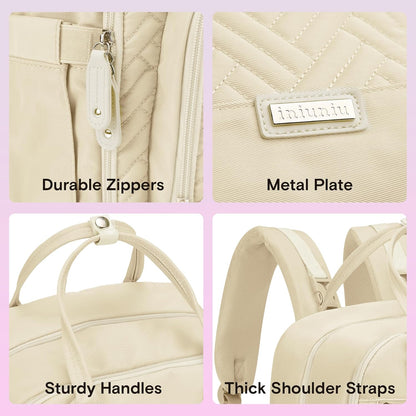 iniuniu Diaper Bag Backpack, 4 in 1 kit Large Unisex Baby Bags for Boys Girls, Waterproof Travel Back Pack with Diaper Pouch