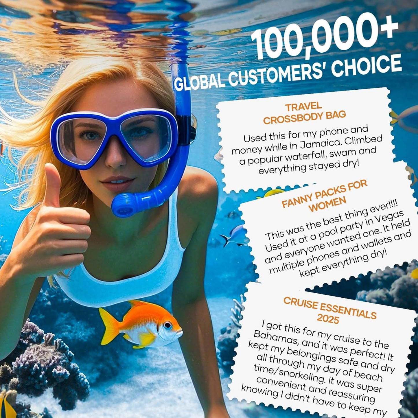 Waterproof Fanny Pack for Women, Waterproof Pouch for Phone Passport Purse, Beach Accessories Dry Bag, Floating Water proof Bags for Cruise Ship Travel Water Park Boating Fishing Diving Kayaking Pool