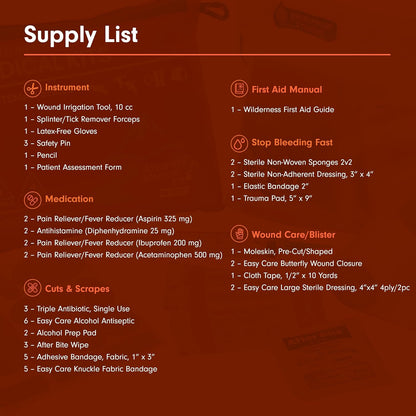 Adventure Medical Kits Sportsman Series Medical Kit - 100 - First Aid Kit for Camping, Hiking, Hunting & More - For 2 People for 4 Days - Includes Bandages, Medicine, Guide Book & More