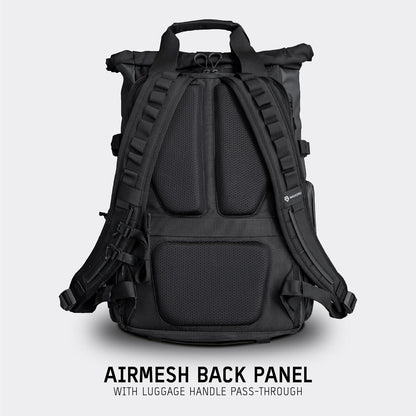 WANDRD PRVKE 21L, V3 Backpack: Weather-Resistant Travel & Camera Backpack with Laptop Sleeve, Quick Side Access, Clamshell Opening – Ideal Photography & Travel Bag (Black)