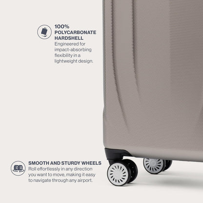 Travelpro Pathways 3 Hardside Expandable Luggage, 8 Spinner Wheels, Lightweight Hard Shell Suitcase, Checked Large 28 Inch, Champagne