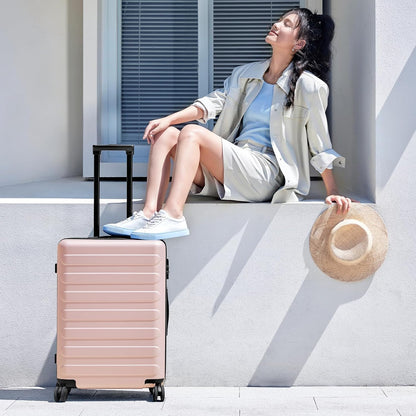 Carry on Luggage 22 X 14 X 9 Airline Approved, 20 Inch Luggage for 3-5 Days Travel, Double Spinner Wheels, 100% Hardshell PC, TSA Lock (04-Pink (Basic), Carry-On 20-Inch)