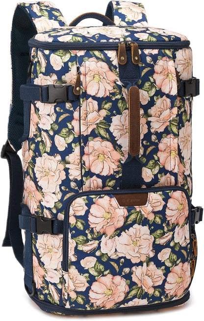 G-FAVOR Travel Backpack for Women, 40L Carry On Backpack Flight Approved Convertible Duffel Bag Backpack Fit for 17.3 Inch Laptop Bag, Floral