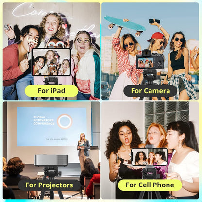 Sensyne 64" Camera Tripod Stand, Versatile Phone & iPad Tripod with Wireless Remote and 2-in-1 Phone Holder for Selfie/Video Recording/Photo/Live Stream/Vlog