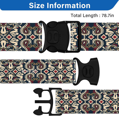2 Pack Luggage Straps for Suitcases, Adjustable Travel Belt with Double Lock and Quick Release Buckle, Heavy Duty Nylon Bag Packing Strap, Unique Identifiers Business Travel Accessories-Dark Totem