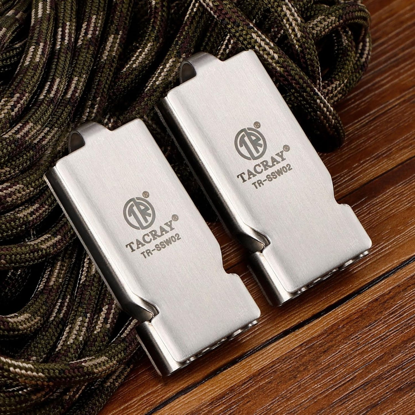 TACRAY Emergency Whistles Lifeguard Safety Whistle with Neck Chain and Keychain for Outdoor Camping Hiking