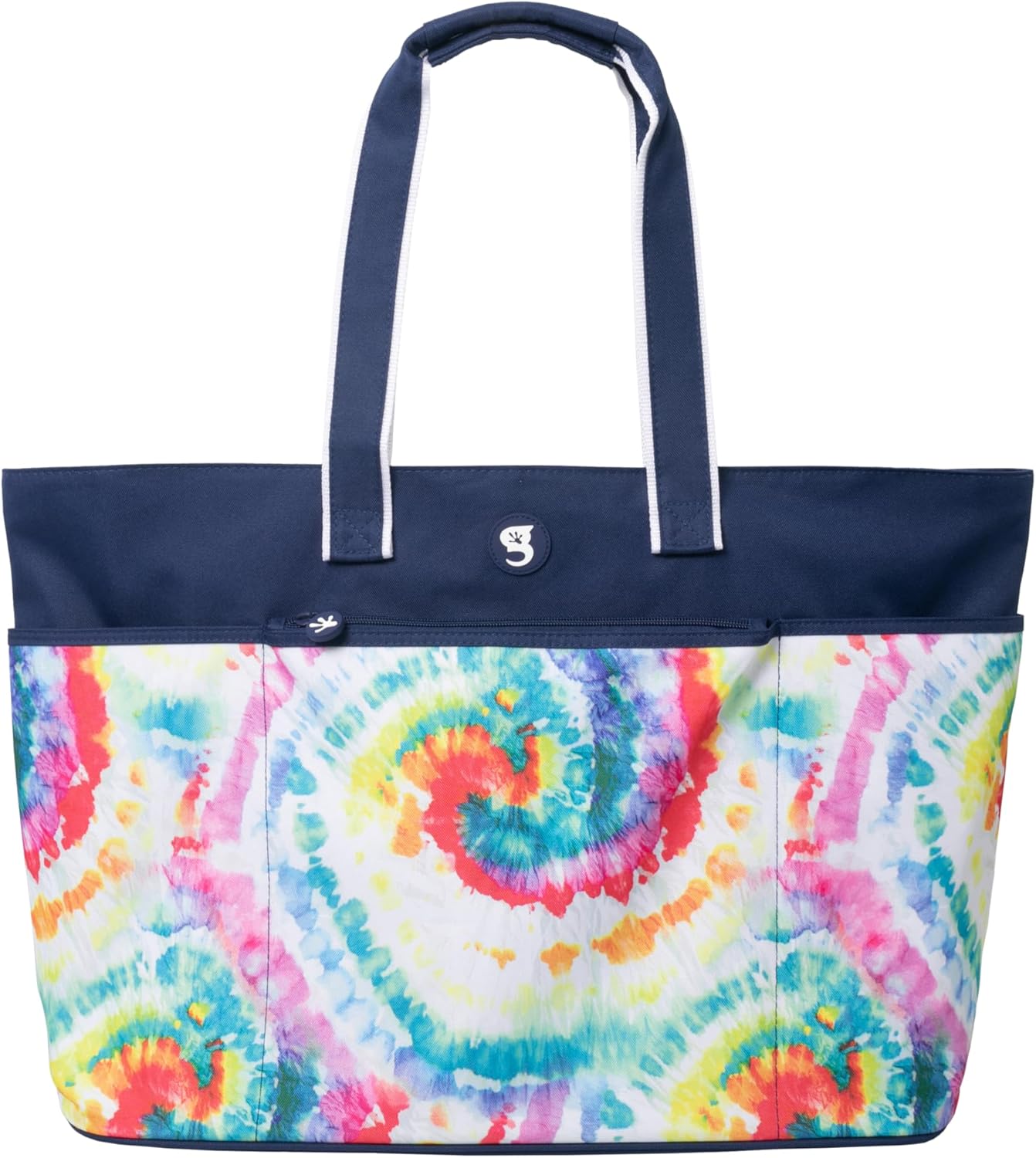 geckobrands Oversized Beach Tote – Large and Stylish Beach Bag with 4 Exterior Pockets and Zippered Internal Compartment