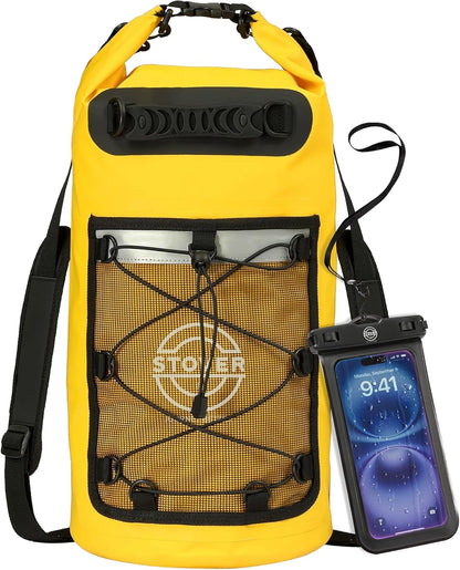 STOVER 5/10/25/30/40/55L Waterproof Backpack- Floating Dry Bag for Kayaking, Travel, Beach, Hiking, & Camping, Men/Women