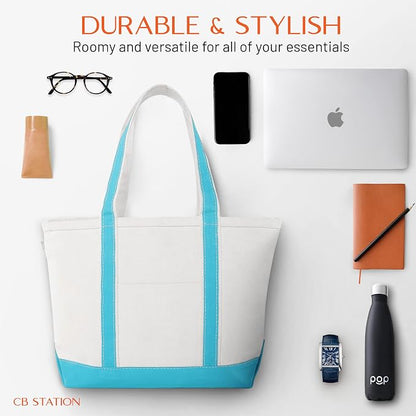 CB STATION Medium Classic Canvas Tote Bag - Image 6