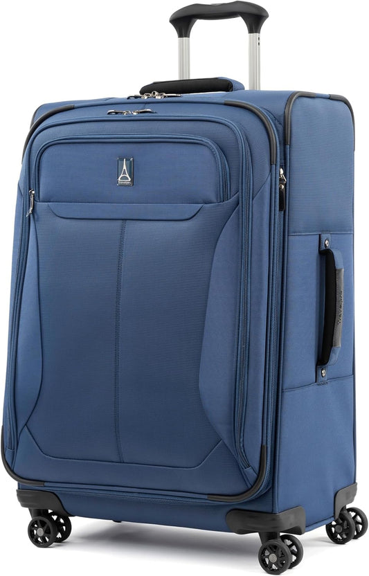 Travelpro Tourlite Softside 21" Expandable Luggage with 4 Spinner Wheels, Lightweight Suitcase, Carry-On, Blue