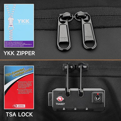 Backpack for Men, 17.3" Anti Theft Convertible Laptop Backpack - Image 3