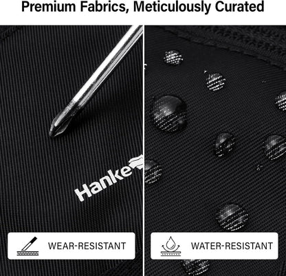 Hanke Passport Holder, Travel Wallet for Womens and Men, Neck Wallet Hidden Passport Pouch for Travel Adjustable Lightweight Thin with 6 compartments (Black)