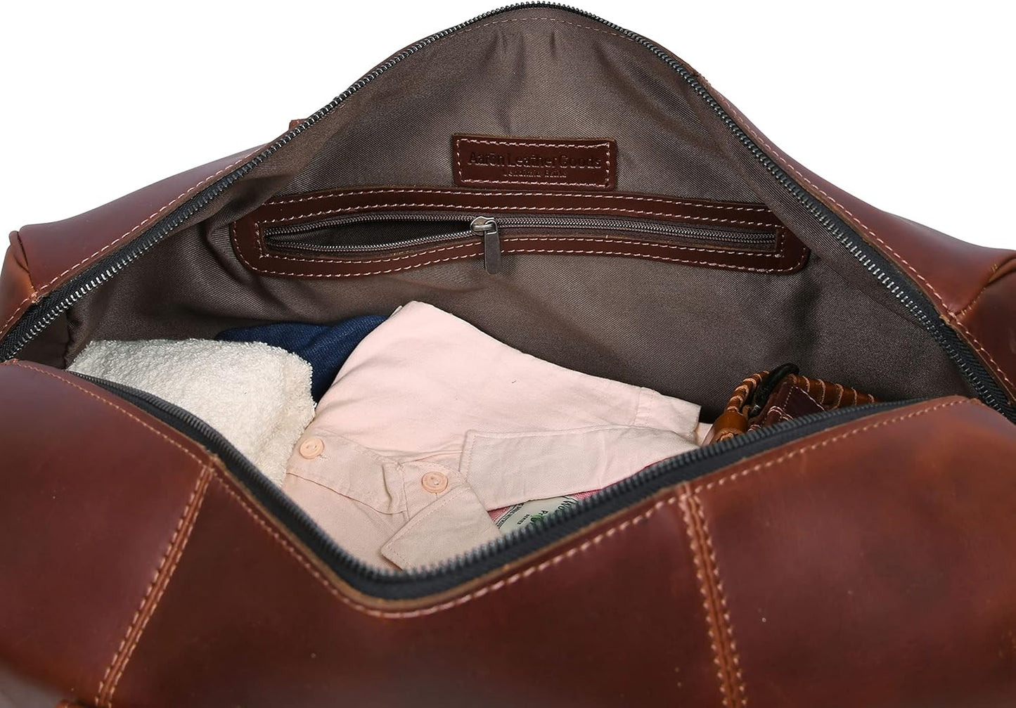 Leather Duffel Bag for Men & Women Travel, Weekend, Overnight, Gym Bag