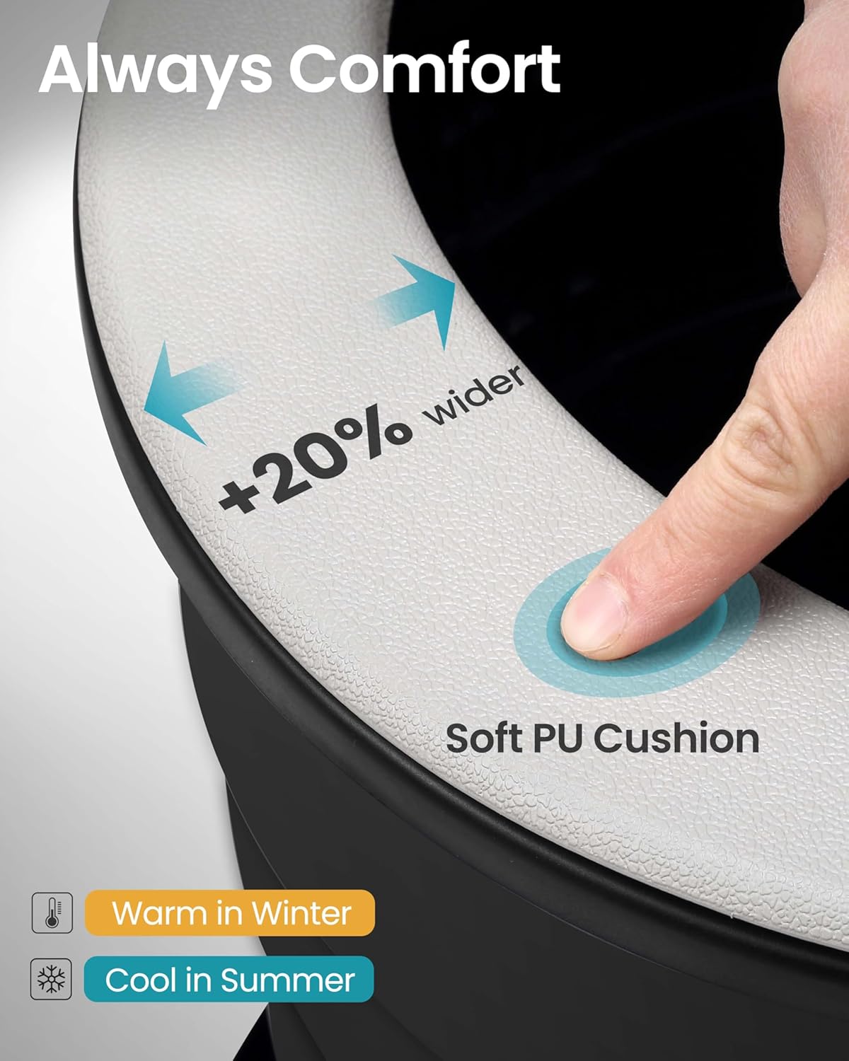 TRIPTIPS Upgrade Retractable Portable Toilet Travel Toilet Adjustable Height Camping Toilet Portable Potty for Adults Kids, Foldable Portable Toilet for Camping/Car