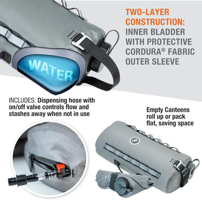 Giant Loop Cactus Canteen Water Reservoir, Foldable and Collapsible Utility Bladder for Drinking Water 1,2,3,5-Gallon (3-Gallon)