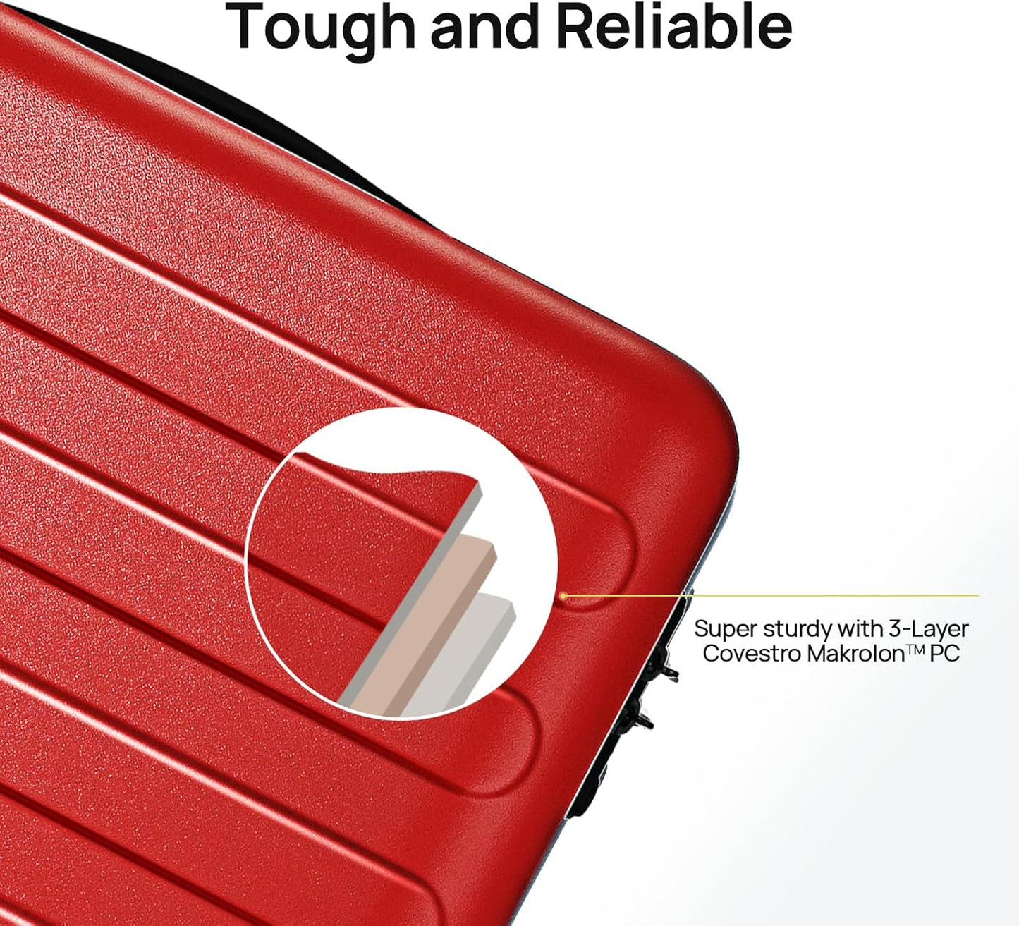 Carry on Luggage 22 X 14 X 9 Airline Approved, 20 Inch Luggage for 3-5 Days Travel, Double Spinner Wheels, 100% Hardshell PC, TSA Lock (06-Raspberry (Basic), Carry-On 20-Inch)