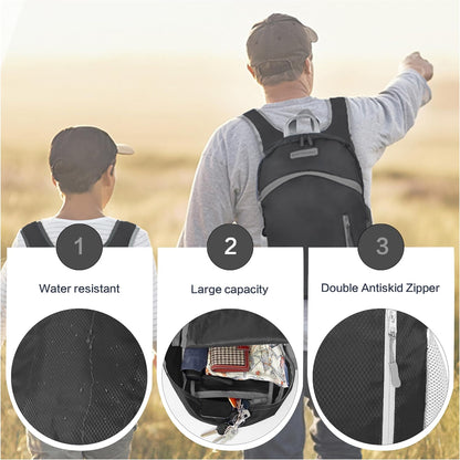 35L Foldable Waterproof Backpack For Outdoor Sports Travel Inside Wet Clothes Compartment Packable For Multiple