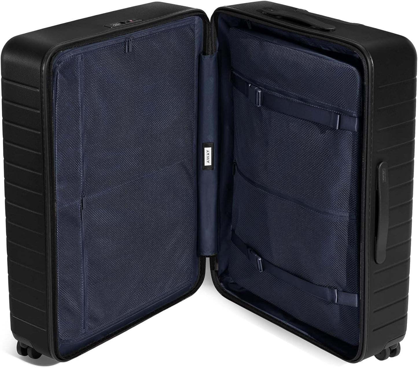 Away Large Checked Luggage, 29 Inch Hardside Suitcase with Spinner Wheels, Lightweight & Durable, TSA Lock, Jet Black