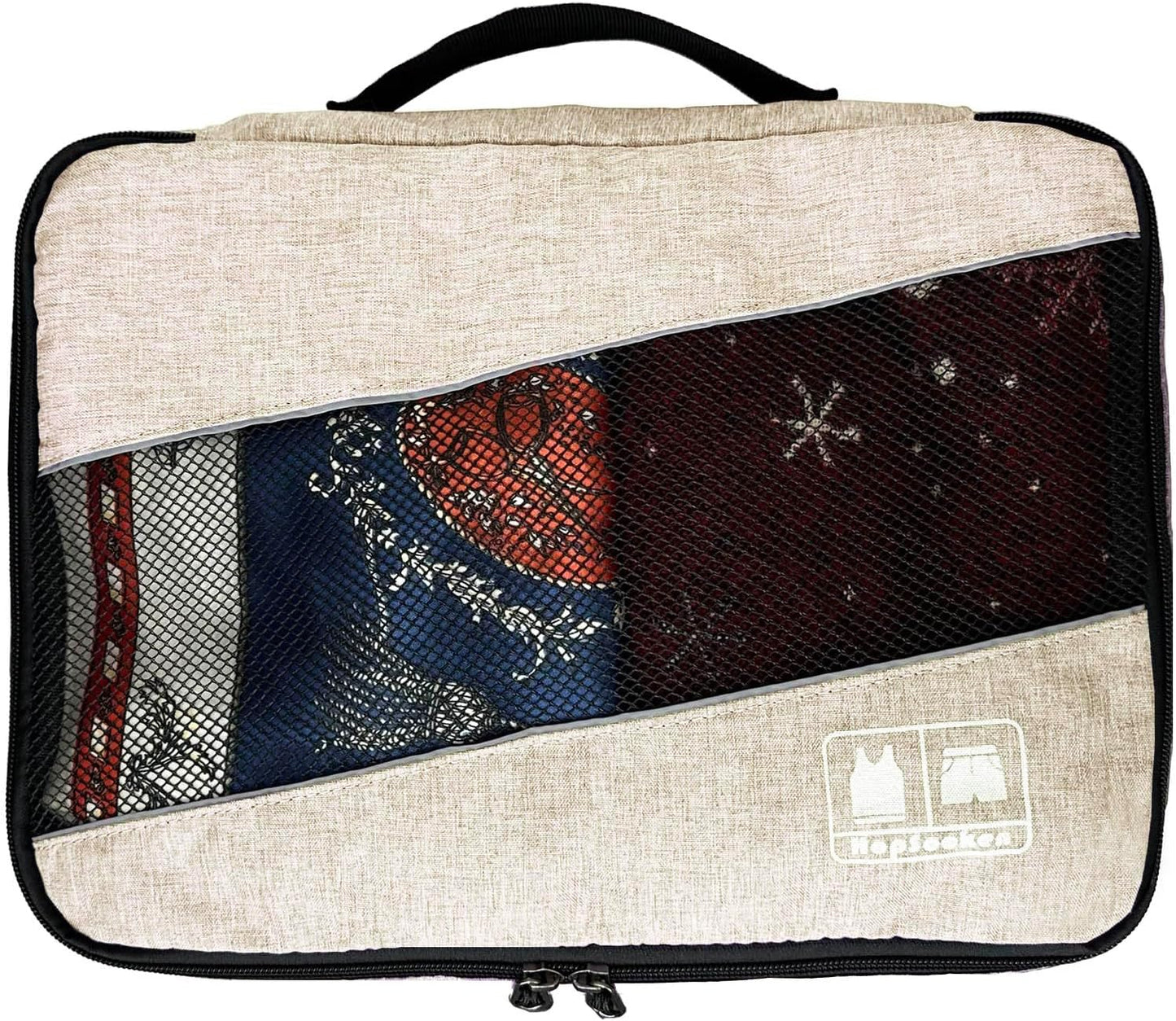 5 Set Packing Cubes for Travel Large Suitcase Luggage Organizer Bags Travel Accessories Vacation 4 Cubes 1 Laundry Pouch Bag