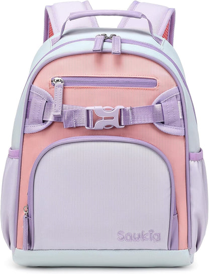 Cute Mini Toddler Backpacks for Girls 2-4 Little Kids Backpack preschool Bookbag (Purple Pink)