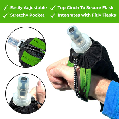 FITLY Soft Flask - Shrink As You Drink Soft Water Bottle for Hydration Pack - Folding Water Bottle Ideal for Running, Hiking, Cycling, Climbing & Rigorous Activity