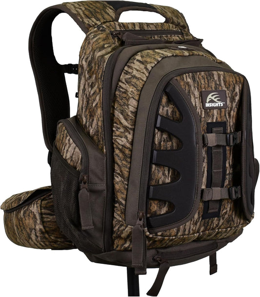 Insights Hunting by frogg toggs - The Element, Heavy Duty 1,831 Cubic Inch Hiking Fishing Camping Hunting Backpack, Mossy Oak Bottomland
