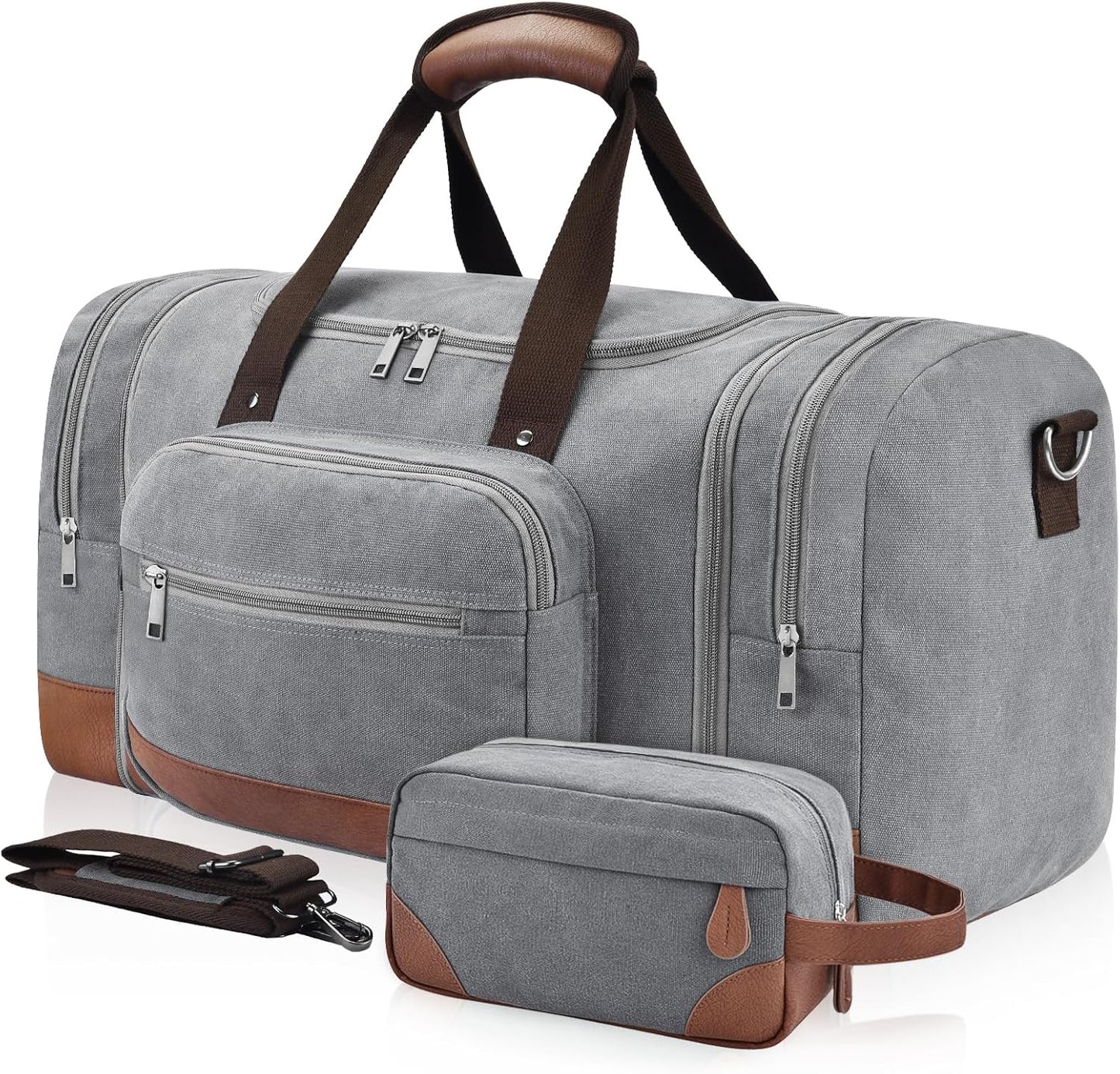 Dimayar Expandable Duffle Bag for Men, 50L Large-Capacity Weekender, Water-Resistant Mens Duffle Bags for Traveling, Lightweight & Durable Overnight Carry-On, Versatile Gym and Travel Bag