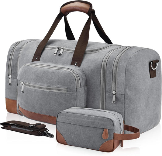 Dimayar Expandable Duffle Bag for Men, 50L Large-Capacity Weekender, Water-Resistant Mens Duffle Bags for Traveling, Lightweight & Durable Overnight Carry-On, Versatile Gym and Travel Bag