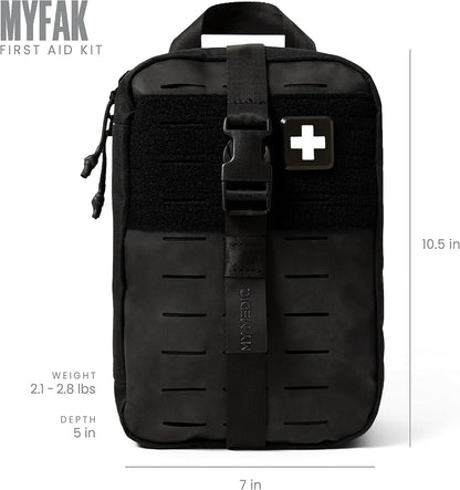 MY MEDIC MyFAK Standard Ifak First Aid Kit - 132 Life Saving Trauma and Medical Items - HSA FSA Eligible Survival Kit for Camping or Your Car - Black