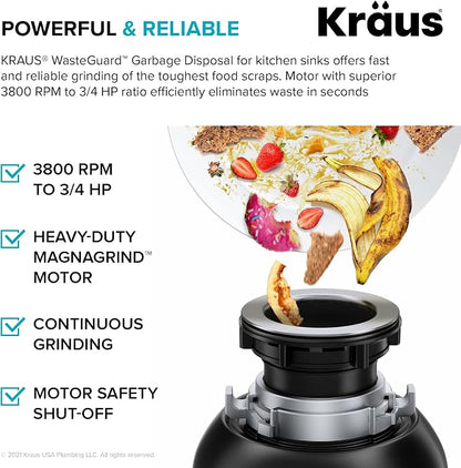 KRAUS Standart PRO™ 33-inch 16 Gauge Undermount 50/50 Double Bowl Stainless - Image 9