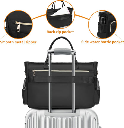 Laptop Tote Bag, Middle Size Computer Messenger Teacher Bag with 15.6'' Padded Laptop Sleeve