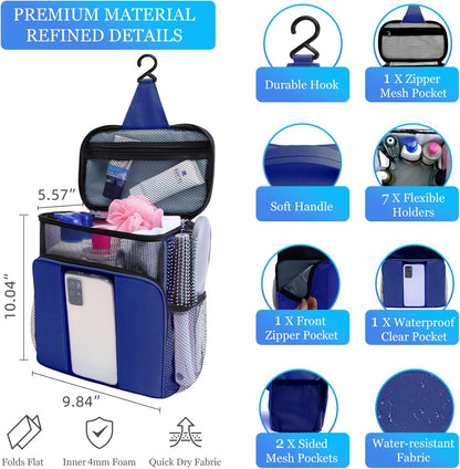 Mesh Shower Caddy,Portable HangingTravel Toiletry Bag Dorm Room Essentials for College Students Girls,Large Makeup Organizer for Full-Sized Toiletries,Travel Essentials for Women Girls Camping Beach