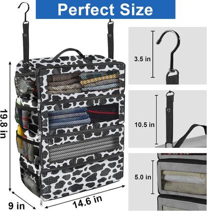 Suitcase Organizer, Travel Luggage Organizer Portable Hanging Travel Shelves Collapsible Hanging Packing Cubes for Carry on Suitcase