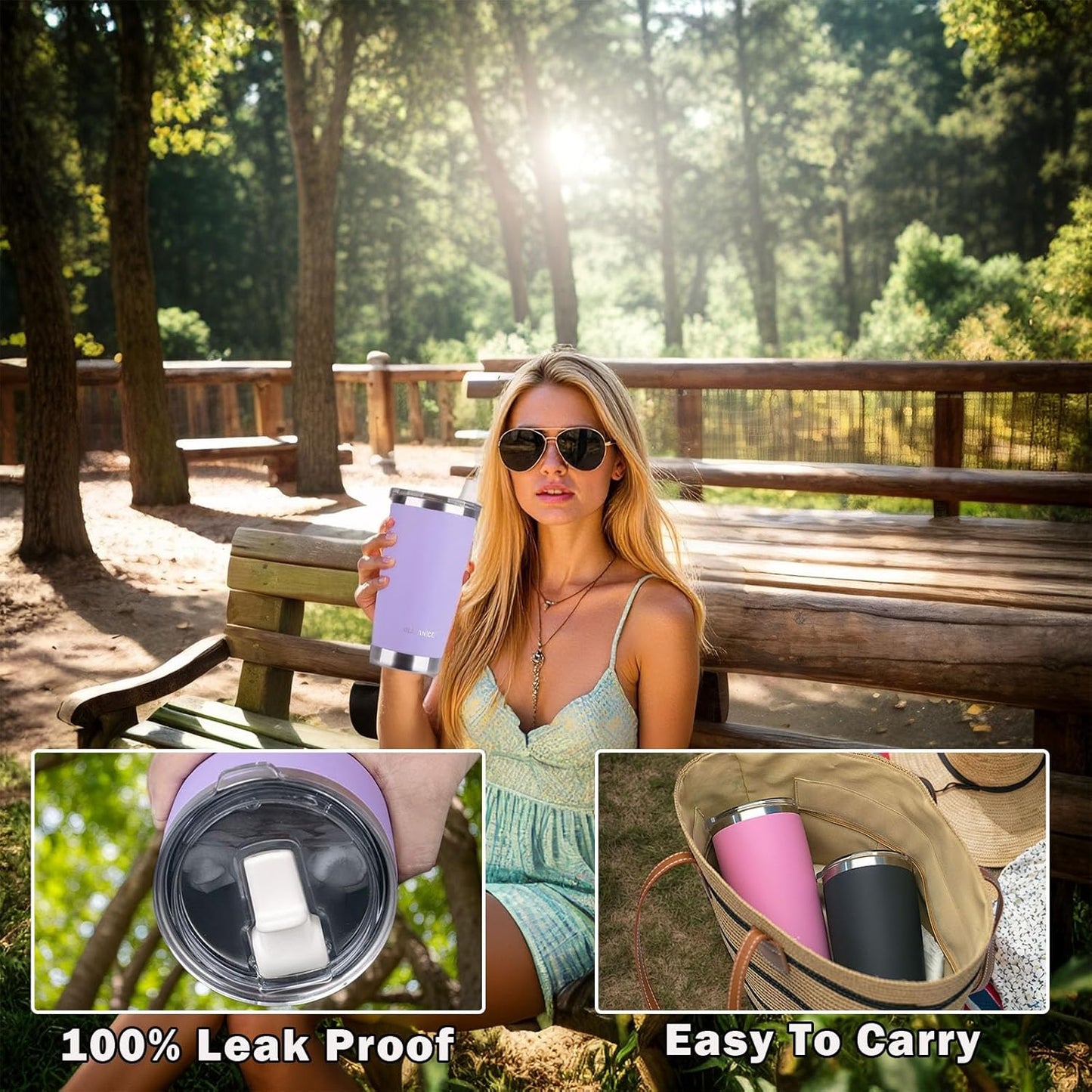 20 oz Stainless Steel Vacuum Insulated Tumbler with Lid,Durable Travel Coffee Mugs Cups,Dishwasher Safe, Spill Proof,Grils Women men Friends Tumblers,Easy Cleaning (Granular Purple, 20 oz)