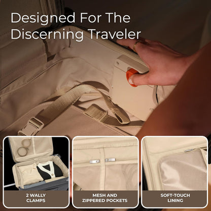 Briggs & Riley Global 21" Carry On Expandable Spinner - Luggage for Travel, Suitcases with Wheels, Softside Rolling Bag for Men & Women, Self-Repairing Zipper - Baseline Collection, Steel Gray