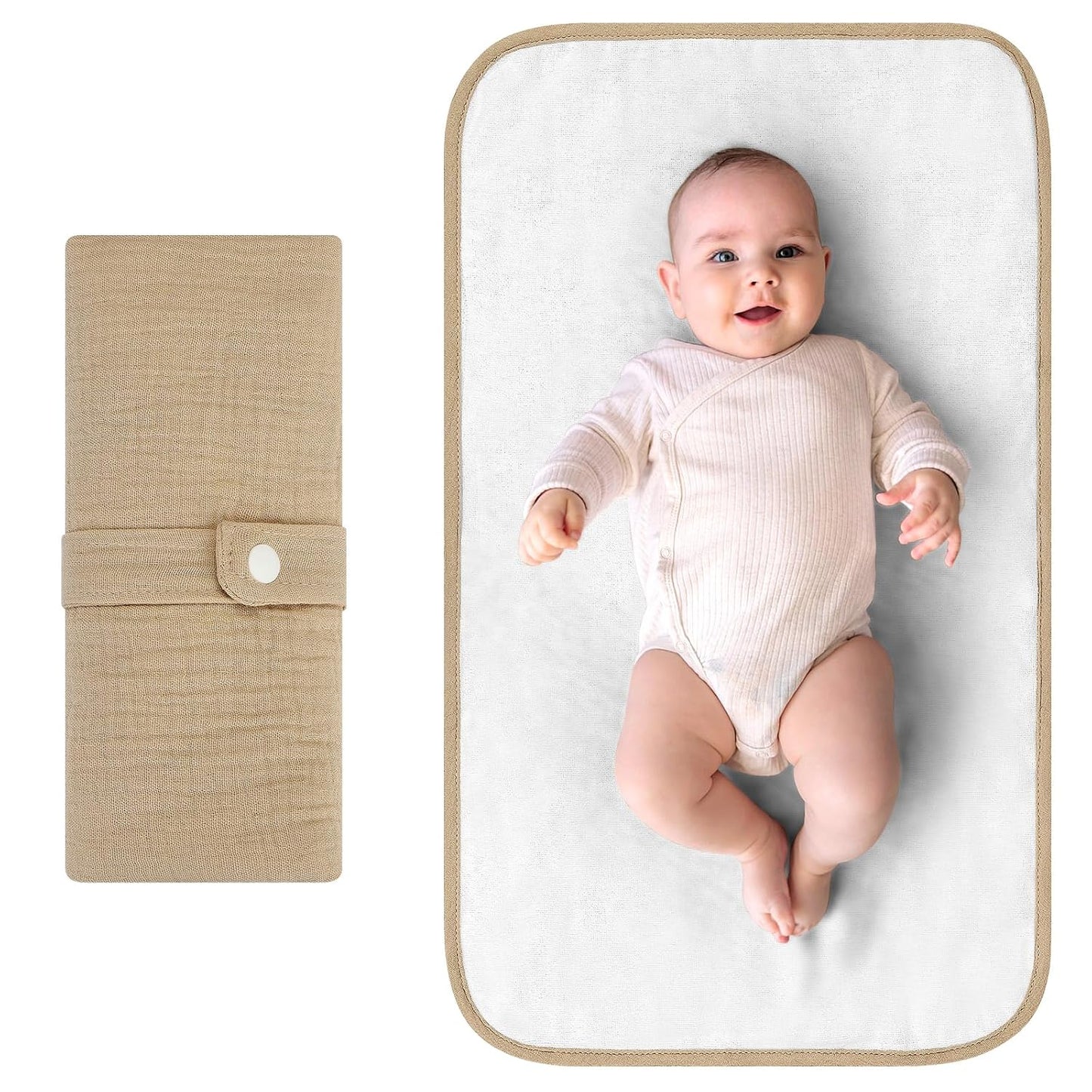 Accmor Portable Diaper Changing Pad, Waterproof Foldable Baby Changing Mat for Travel, Baby Essentials Shower Registry Gifts