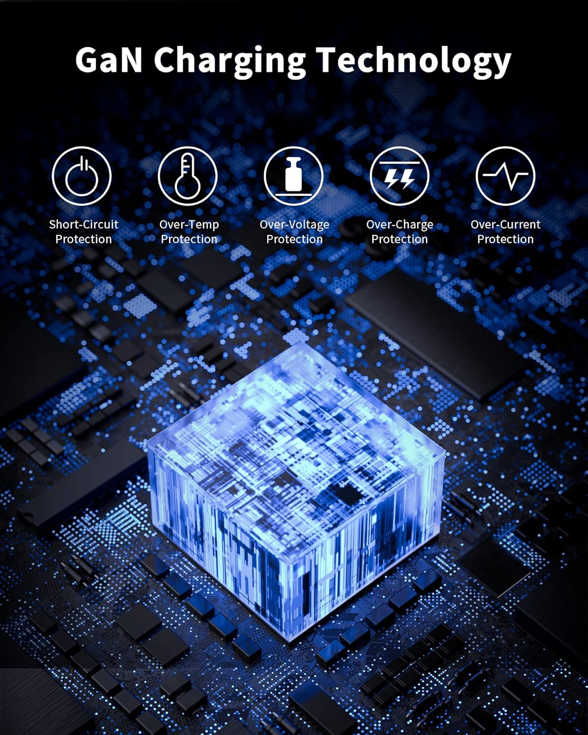 LULULOOK 100W USB C Charger, 4-Port GaN Fast Charging Block, PD Type-C Wall Charger Travel Adapter for MacBook Pro/Air, iPhone 16, Pixelbook, iPad, Samsung Galaxy S24, Console, UK/EU/AU Plug Included