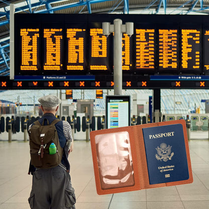 2 Pack Passport covers and Vaccine Card Holder Arouselove PU Leather Passport Wallet Vaccine Case Protector Slot Travel Passport Wallets for Women & Men