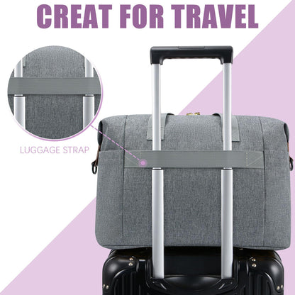 Tuwubi Diaper Bag Tote,Baby Diaper Bag with Pacifier Case Large Travel Diaper Tote Caddy for Mom and Dad Multifunction Large Baby Bag - Light Grey