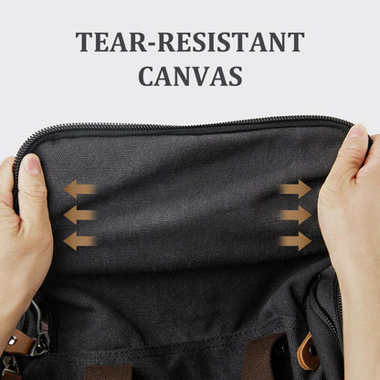 Gonex Canvas Duffle Bag for Travel 50L Expandable Duffel Weekend Overnight Bag men (Dark Gray)