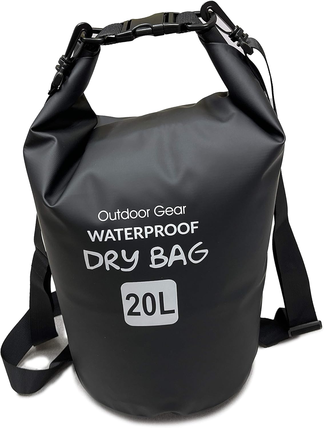 EliteShield Waterproof Dry Bag backpack Roll Top Closure Rafting Boating Black 10L With Free Phone case